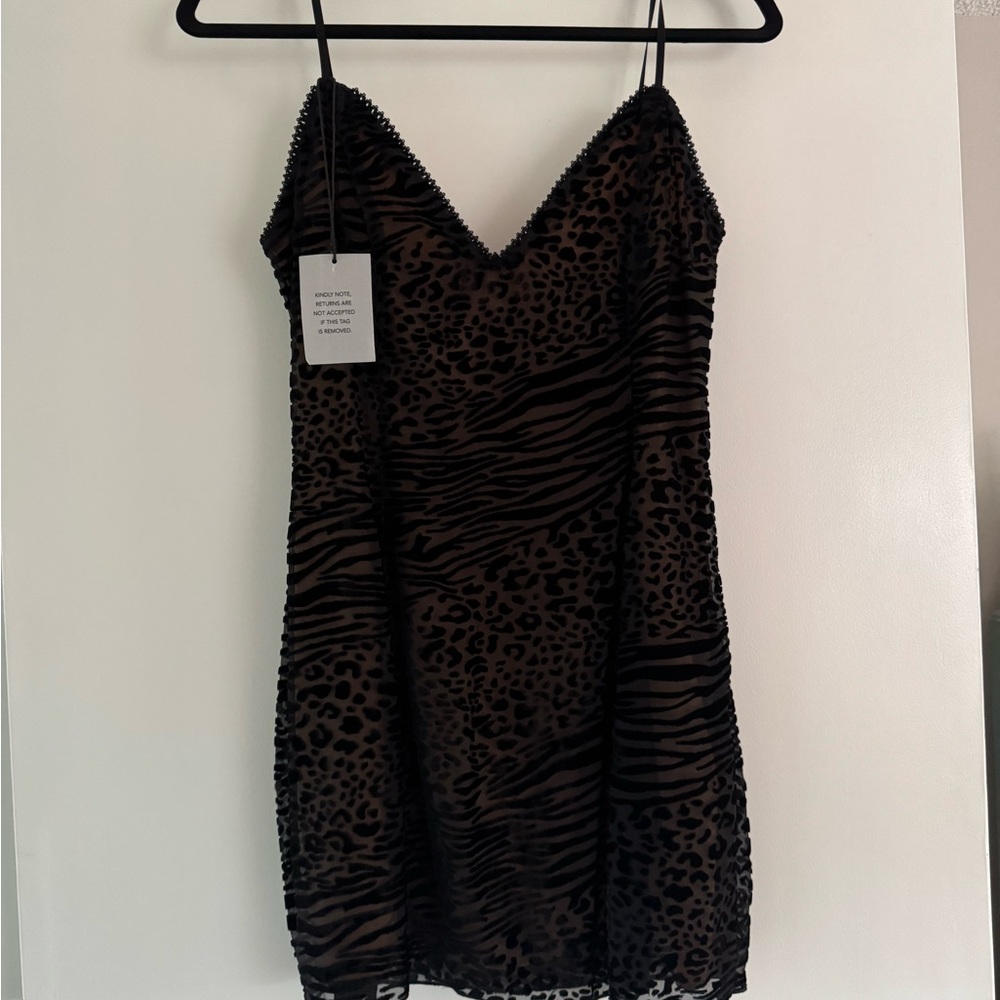 Superdown Loraine Leopard Print Mini Dress - Size S